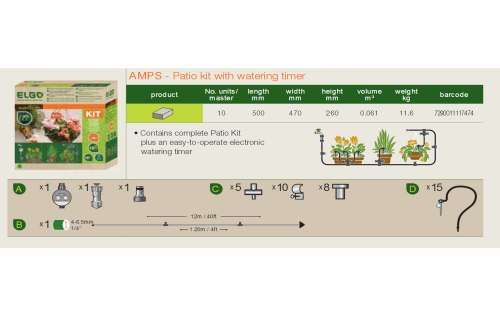 Elgo Patio Watering Kit with Electronic Water Timer