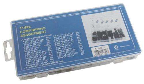 Assorted Compression Springs - 114 Piece