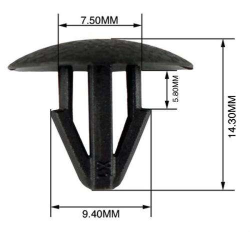 Panel Clips - 7.5mm to 9.4mm (10 Pack)