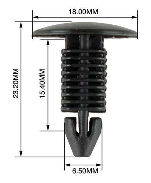 Panel Clips - 6.5mm (10 Pack)
