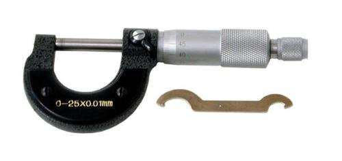 Micrometer - 0-25mm in Plastic Case