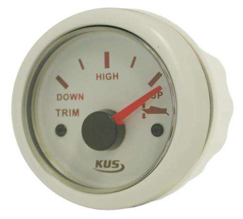 Marine Trim Gauge - White