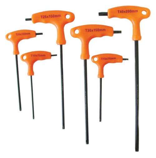 6 Piece T Handle Torx Wrench Set