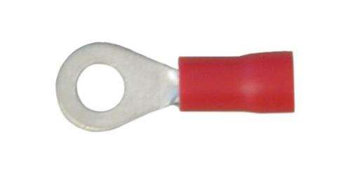 Ring Terminal - Red - 6.4mm - 100 Pieces