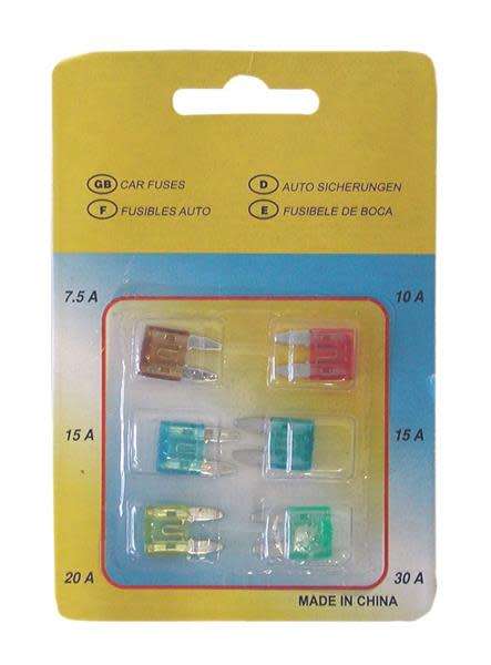 Plug-In Fuses (6 Piece) Mini