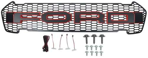 Grille with Black Letters and Orange Trim for Ford Ranger 2015 onwards