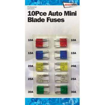 Mini Blade Fuses - 10 Pieces - Free Postage