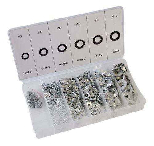 Assorted Flat Washers (900 Pieces)