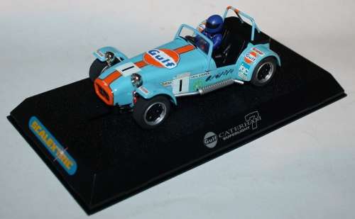 SCALEXTRIC CATERHAM 7 "GULF" BOXED.  SEE DESCRIPTION