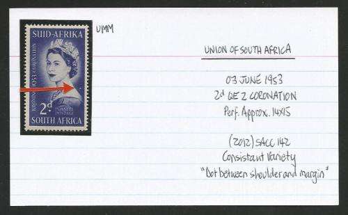 UNION OF SA 2d CORONATION UMM WITH CONSTANT VARIETY ON CARD.  SEE DESCRIPTION