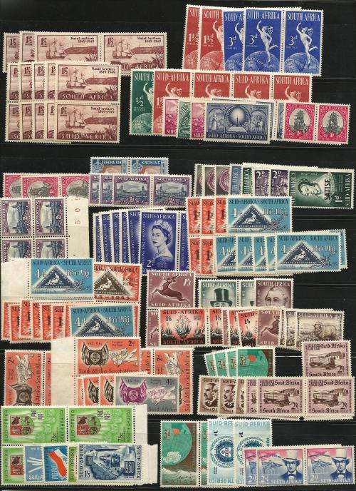 UNION OF SA UM/MM BULK LOT OF BLOCKS AND PAIRS (SEE 2 SCANS)