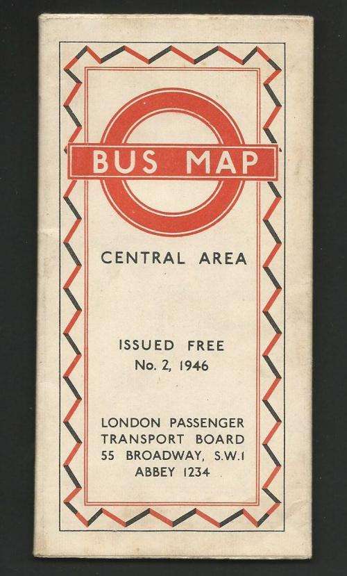 SCARCE LONDON BUS MAP NO.2 1946 IN BEAUTIFUL CONDITION.  SEE DESCRIPTION