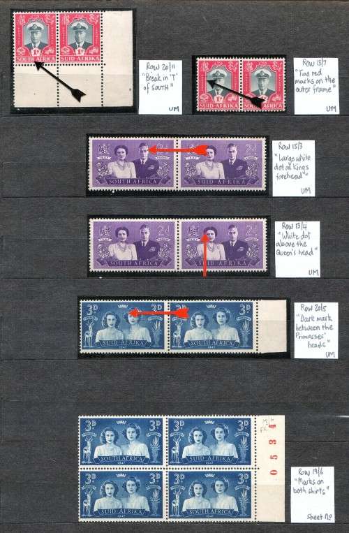 UNION OF SA UMM ROYAL VISIT UNLISTED VARIETIES.  SEE DESCRIPTION