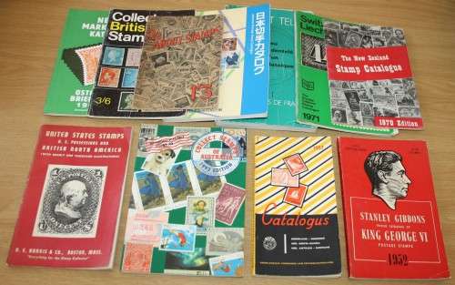 SUPER OLD SELECTION OF OLD STAMP LITERATURE AND CATALOGUES