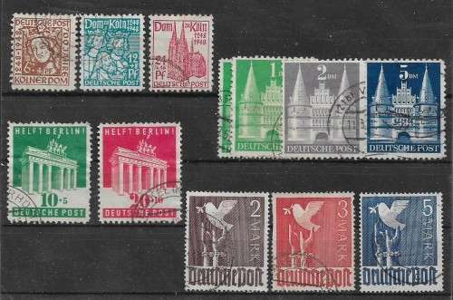 ALLIED OCCUPATION OF GERMANY 1947/48 FU SELECTION.  CV £77,00