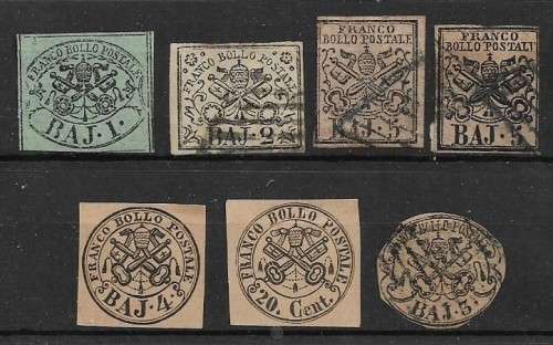ITALIAN PAPAL STATES INCLUDING REPRINTS M/U IMPERFS. 1852-1867