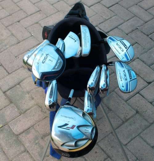 STUNNING ADAMS GOLF HUGE SET PLUS PIVOT BAG. HARDLY USED. SEE DESCRIPTION
