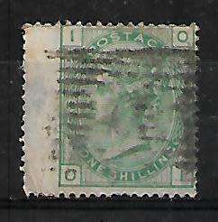 VERY NICE GB 1873 1 SHILLING FINE USED WING MARGIN. SG150 PLATE13. CV R3,100+