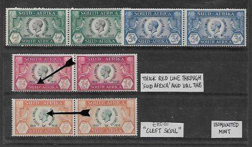 SCARCE UNION 1935 JUBILEE UNMOUNTED MINT SET WITH VARIETIES.  HUGE CV !!!