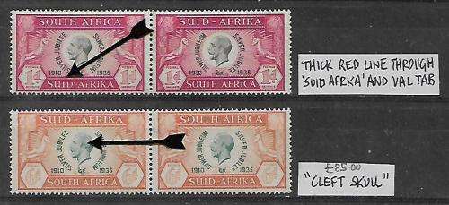 SCARCE UNION 1935 JUBILEE UNMOUNTED MINT SET WITH VARIETIES.  HUGE CV !!!