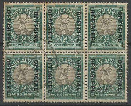 UNION BLOCK OF 6 FINE USED OFFICIALS...