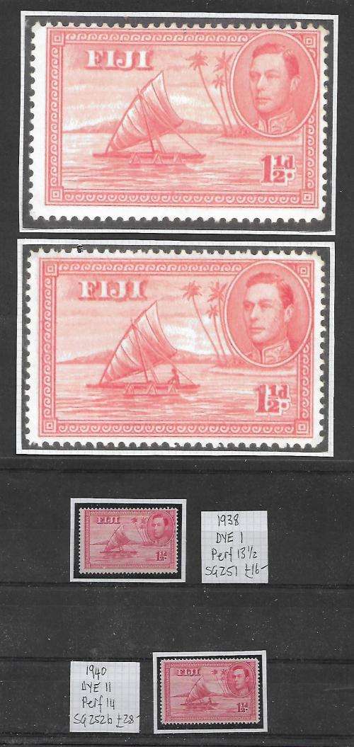 `THE FIJI FORGOTTEN FISHERMAN`  !!! 1940 MINT ORIGINAL AND REDRAWN. CV £44,00 (2014)