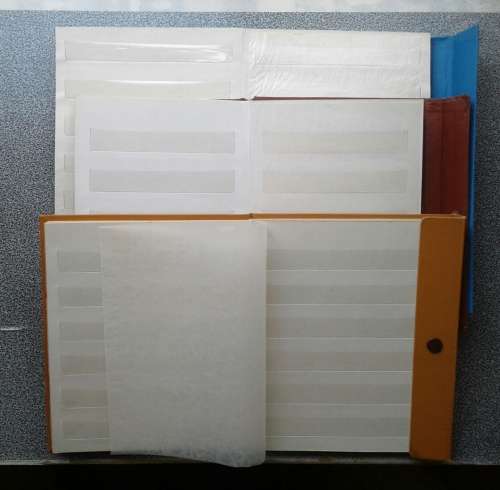 NICE NEAT LOT OF 3 A5 STOCKBOOKS.