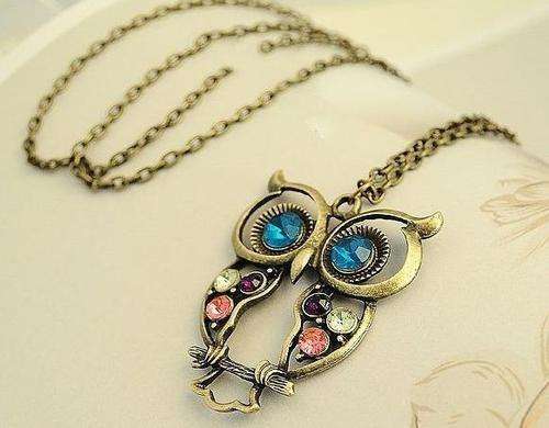 Owl retro fashion necklace