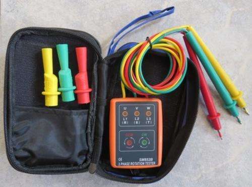 3 Phase Sequence Rotation Indicator Tester With Open Phase Checker