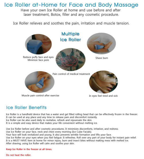 Ice Roller for Face Cold Stainless Head Therapy to Calm and Refresh tired Skin