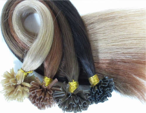 25 Keratin Bonded (U-Tip) Strands Human Hair Extensions 20"