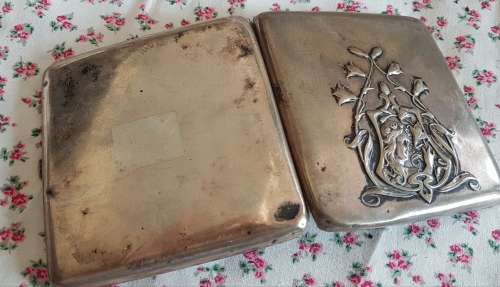 Art Nouveau silver cigarette case