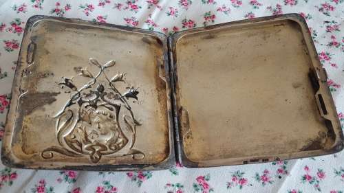 Art Nouveau silver cigarette case