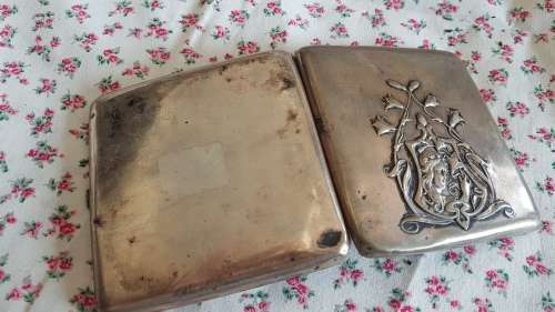 Art Nouveau silver cigarette case