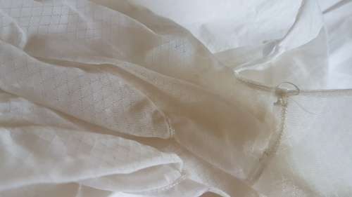 Vintage sheer white nylon wrist length ladies dress gloves
