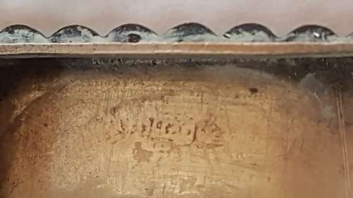 Antique box / locket in silver and a yellow metal