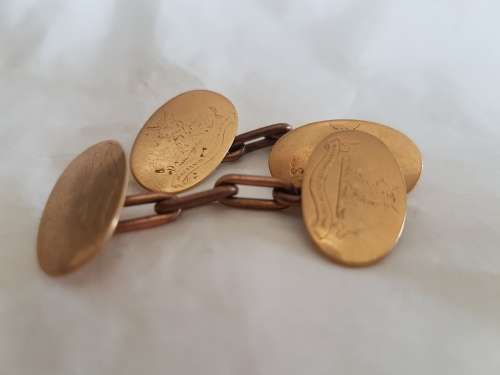 Vintage 9ct gold cufflinks