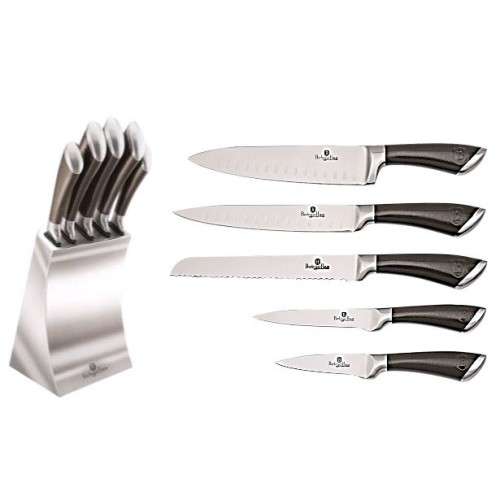 6 pcs knife set with stainless steel stand, Passion Collection