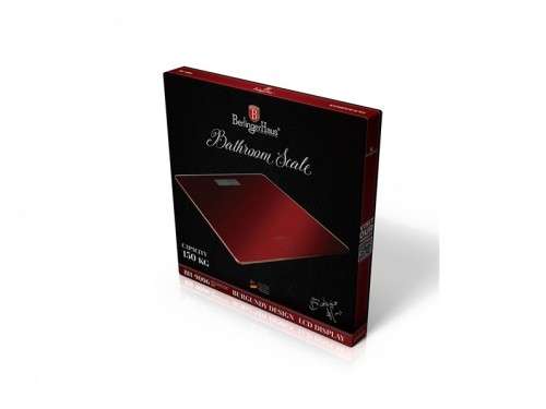 Berlinger Haus Digital 150KG Bathroom Scale - Burgundy Metallic BH-9006