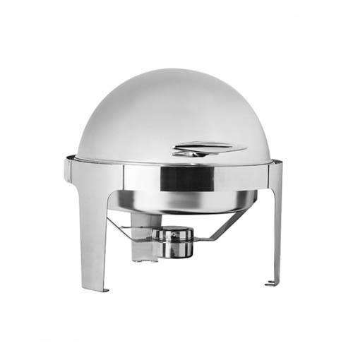 Mirror Finish Stainless Steel Round Roll Top Chafing Dish Set