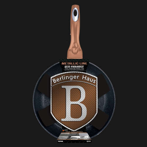 Berlinger Haus 28cm Marble Fry Pan - Rose Gold Metallic Line BH-1510