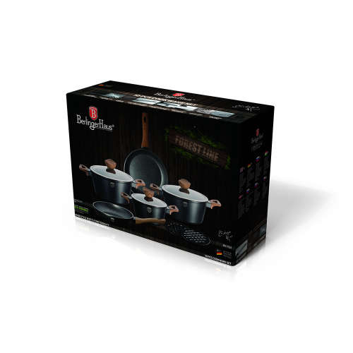 Berlinger Haus 10-Piece Marble Coating Ebony Rose Wood Line Cookware Set BH-1534