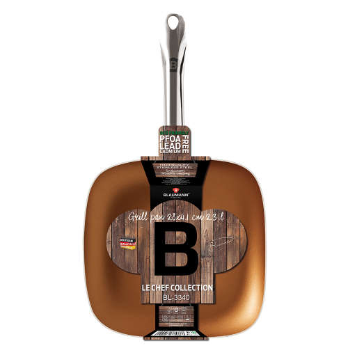 Blaumann 28cm Le Chef Collection Stainless Steel Grill Pan