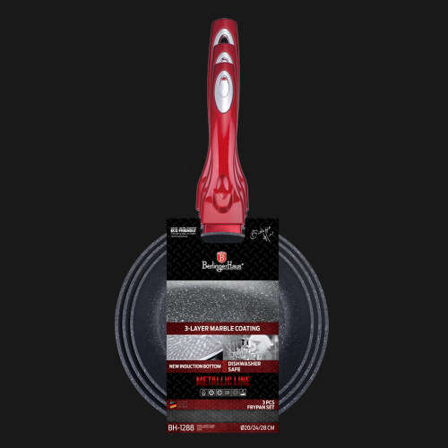 Berlinger Haus BH-1288 3 pcs set, Burgundy Metallic Line