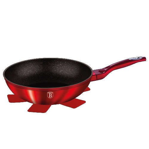 BH-1267 Wok 28 cm, Burgundy Metallic Line