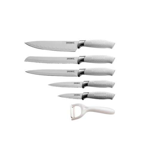 Royalty Line 5 Piece Stainless Steel Non-Stick Coating Knife Set + Bonus Peeler