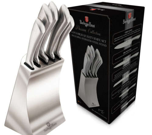 FREE SHIPPING *** Berlinger Haus BH-2138 6 pcs knife set with stainless steel stand, Lady Collection