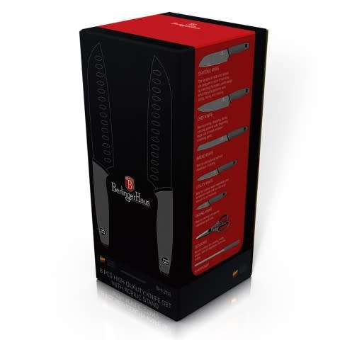 Berlinger Haus BH-2116 8 pcs knife set with stand, Granit Diamond Line