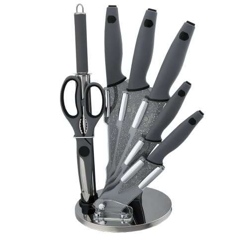 Berlinger Haus BH-2116 8 pcs knife set with stand, Granit Diamond Line