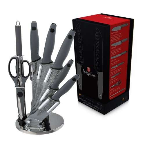 Berlinger Haus BH-2116 8 pcs knife set with stand, Granit Diamond Line